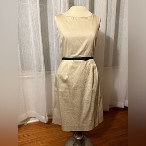 Kate Spade Cream Dress with Black Belt